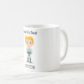 医者マグCute Blonde Male世界で最も最高のな博士 コーヒーマグカップ (正面右)
