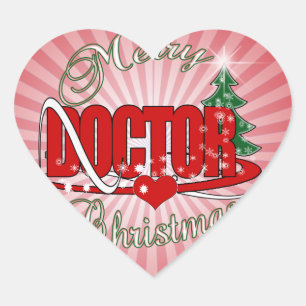 医者メリークリスマス ハートシール