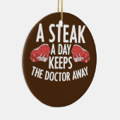 医者保の肉遠くに食い セラミックオーナメント (右)