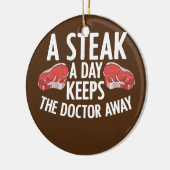 医者保の肉遠くに食い セラミックオーナメント (左)