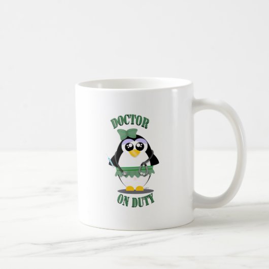 医者勤務中のペンギン(メス) コーヒーマグカップ (右)
