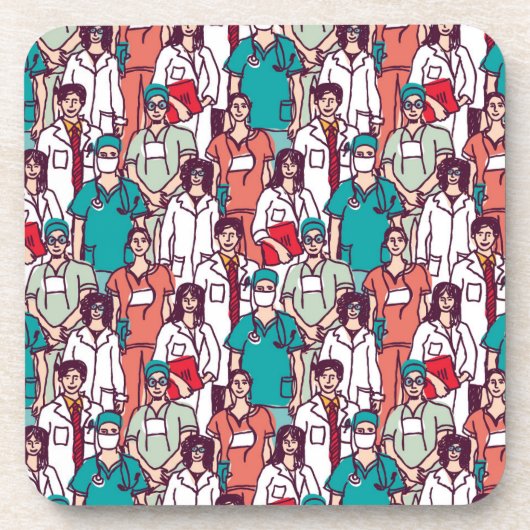 医者及び外科医パターン コースター (正面)