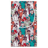 医者及び外科医パターン スモールペーパーバッグ (裏面)