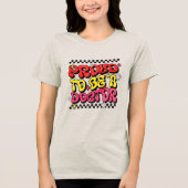 医者誇りを持ったのレトロ トライブレンドＴシャツ (正面)