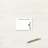 医者、ナース、歯科医の男性のための付箋 ポストイット (デスク上)