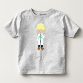 医者、 ラボコート、 薬、 かわいい少年、 金髪 トドラーTシャツ