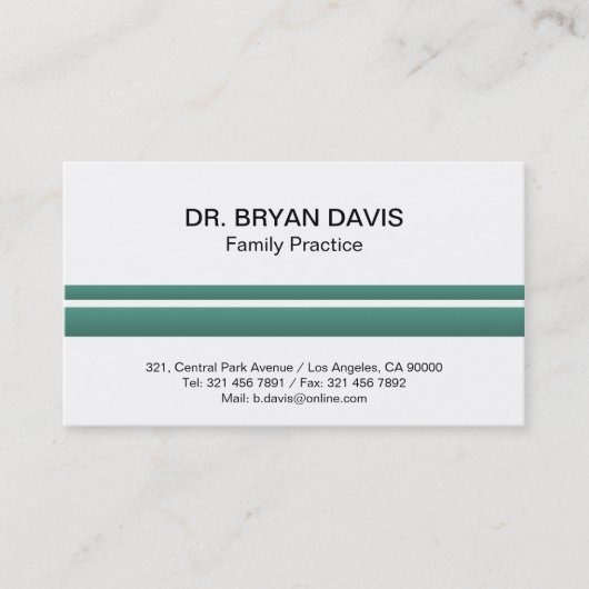 医者-名刺 予約カード (正面)