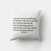 医者(早口言葉) Doctoring Another博士 クッション (裏面)