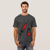 医者 注射器 輸液 医学 病院 家族 Tシャツ (正面フル)