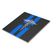 医者MDのケリュケイオンカーボン繊維は縞で飾ります タイル (側面)