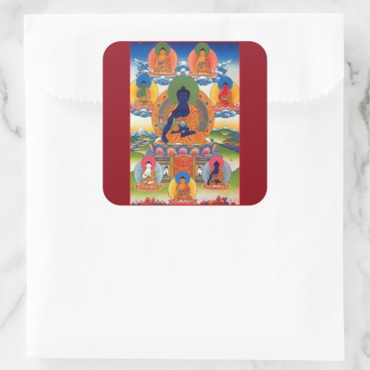 医薬仏チベット仏教美術 スクエアシール (バッグ)