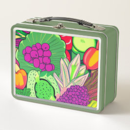 医薬品のコレクションとしての食品 メタルランチボックス