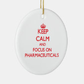 医薬品の平静そして焦点を保って下さい セラミックオーナメント (右)