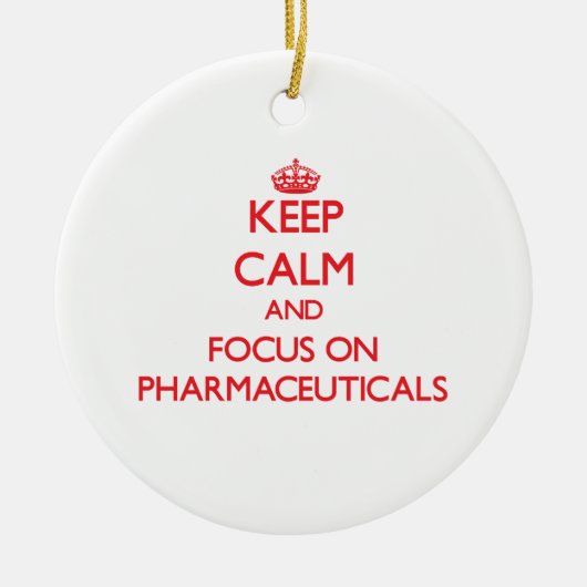 医薬品の平静そして焦点を保って下さい セラミックオーナメント (正面)