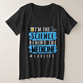医薬品の裏側にいる科学者 #LABLIFE プラスサイズTシャツ