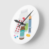 医薬品 ラウンド壁時計 (傾斜)