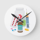 医薬品 ラウンド壁時計 (正面)