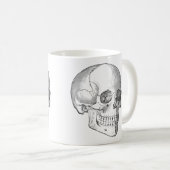 医解剖学スカルヴィンテージ医師スケッチ コーヒーマグカップ (正面右)