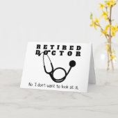 医退職した医の聴診器のおもしろい定年 カード (黄色い花)