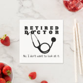 医退職した医の聴診器のおもしろい定年 スタンダードカクテルナプキン (インサイチュ)