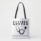 医退職した医の聴診器のおもしろい定年 トートバッグ (正面)