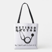 医退職した医の聴診器のおもしろい定年 トートバッグ (裏面)