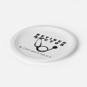 医退職した医の聴診器のおもしろい定年 ペーパープレート (アングル)