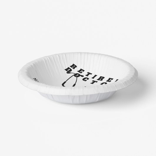 医退職した医の聴診器のおもしろい定年 ペーパーボウル (傾斜あり)