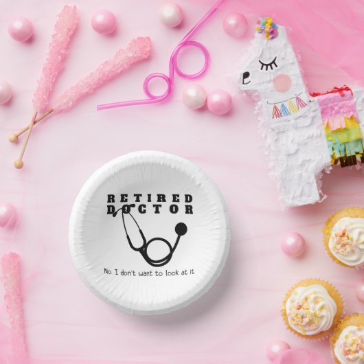 医退職した医の聴診器のおもしろい定年 ペーパーボウル (パーティー)