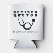 医退職した医の聴診器のおもしろい定年 缶クーラー (正面)