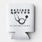 医退職した医の聴診器のおもしろい定年 缶クーラー (裏面)