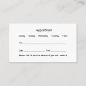 医院の医者歩行 名刺 (裏面)