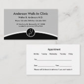 医院の医者歩行 名刺 (正面/裏面)