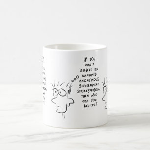 匿名のおもしろい政府情報源 コーヒーマグカップ