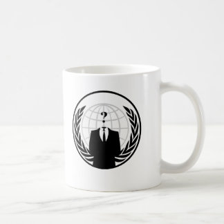 匿名の国際的なロゴ コーヒーマグカップ