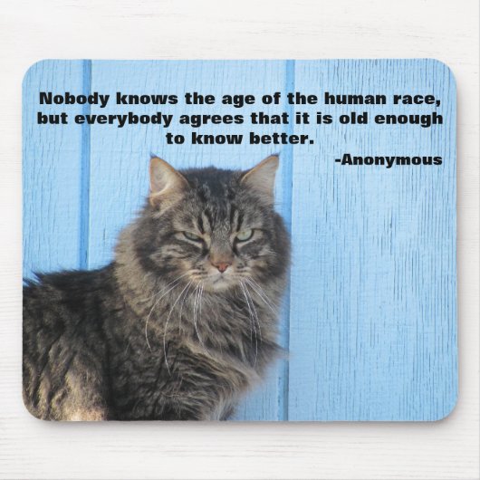 匿名の引用文の気難しい天使 マウスパッド (正面)