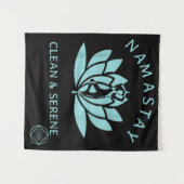 匿名の清潔で静かなヨガ麻薬 タペストリー (正面(横))