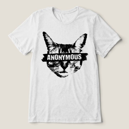 匿名の猫 トライブレンドTシャツ (デザイン正面)