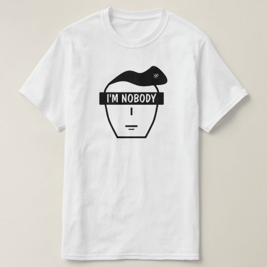 匿名の謎のキャラクター顔 Tシャツ (デザイン正面)