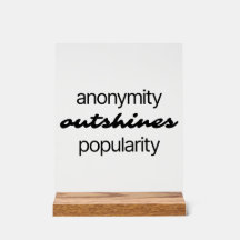 匿名アクリル標識