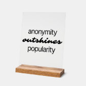 匿名アクリル標識 アクリルサイン (傾斜)