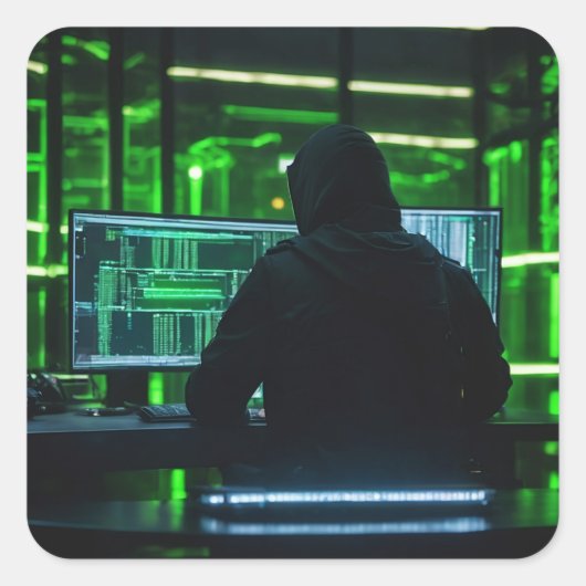 匿名ハッカー スクエアシール (正面)