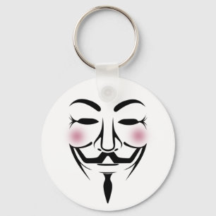 匿名マスクvendetaハッカーサイバーインターネットハック キーホルダー