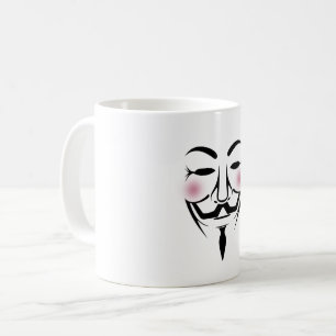 匿名マスクvendetaハッカーサイバーインターネットハック コーヒーマグカップ