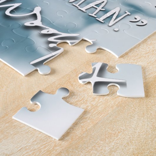 匿名女性の~のヴァージニアWoolfの引用文の青はでした ジグソーパズル (側面)