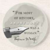 匿名女性の~のヴァージニアWoolfの引用文のcirclはでした コースター (正面)