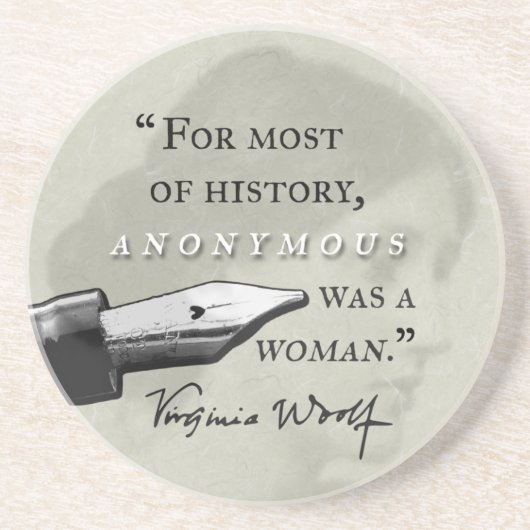 匿名女性の~のヴァージニアWoolfの引用文のcirclはでした コースター (正面)