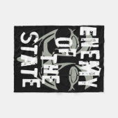匿名州の敵#resist フリースブランケット (正面(横))