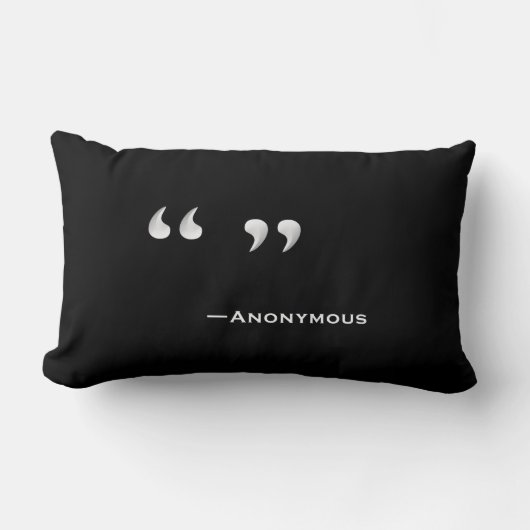 匿名引用文枕(正方形または長方形) ランバークッション (正面)