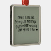 匿名断薬会の第3ステップ祈りの言葉のオーナメント メタルオーナメント (右)